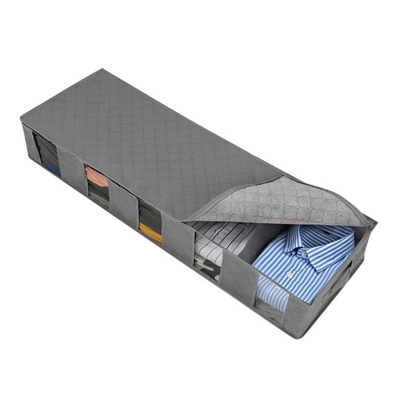 ZaYow Under Bed Storage Bag Organizer With Reinforced Handle Foldable Underbed Storage Container For Quilt Toys Clothes Soft Storage Bins with Zipper