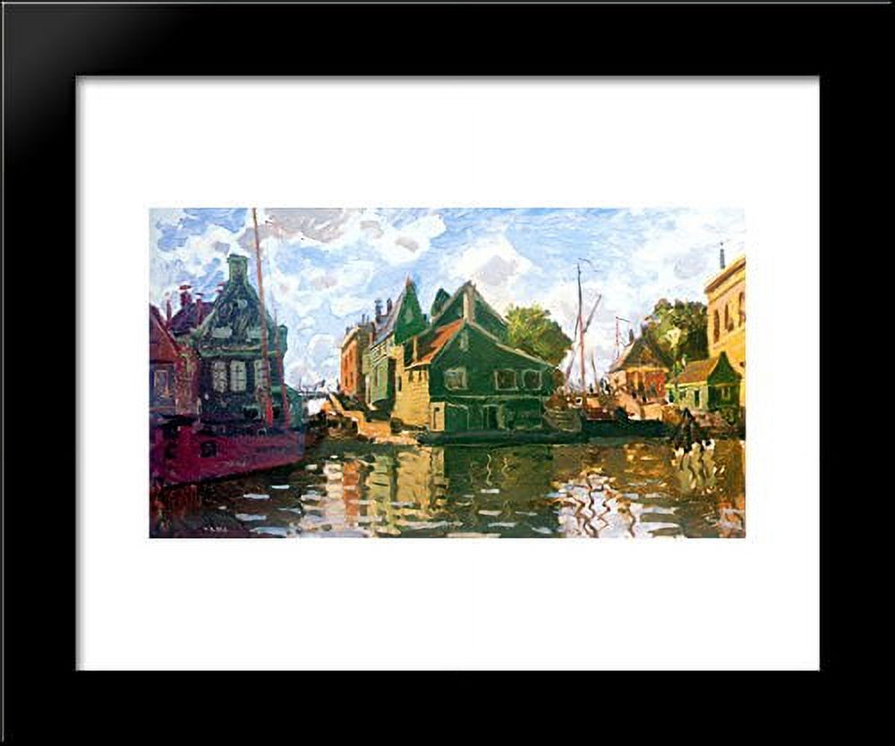 Zaandam, Canal 20x24 Framed Art Print by Monet, Claude - Walmart.com