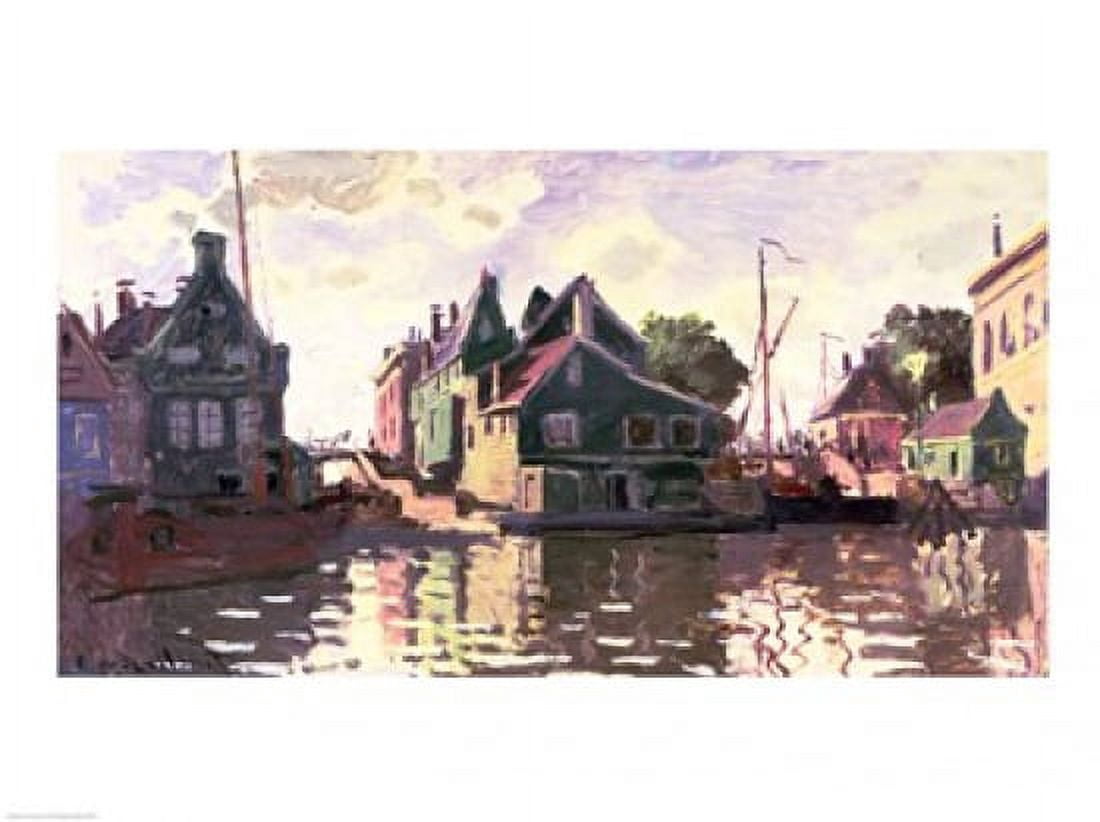 Zaandam Canvas Art - Claude Monet (24 x 18)