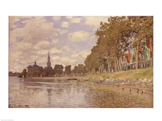 Zaandam (Holland) 1871 Canvas Art - Claude Monet (24 x 18)