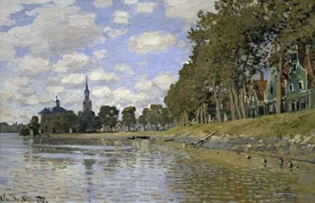 Zaandam - Holland Canvas Art - Claude Monet (24 x 36)