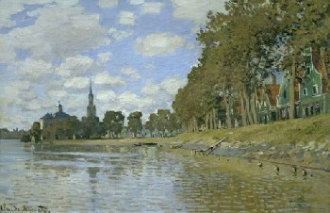 Zaandam (Holland) c 1871 Claude Monet (1840-1926French) Musee dOrsay Paris Canvas Art - Claude Monet (24 x 36)