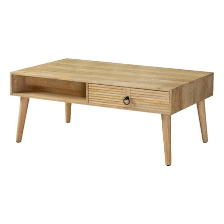 Zabel Rectangular 1-drawer Coffee Table Natural