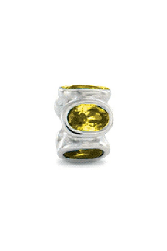 Sterling Silver Bezel Set Ovals November Bead / Charm