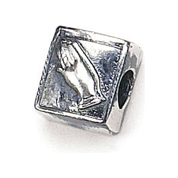 Zable Sterling Silver Bible/Praying Hands Bead / Charm
