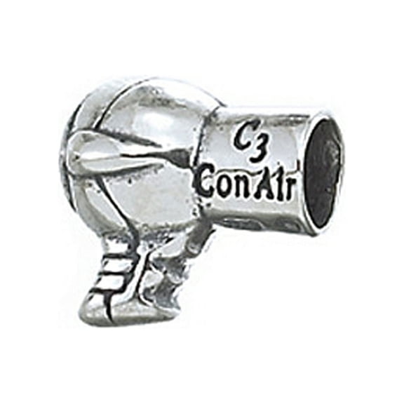 Zable Sterling Silver Blow Dryer Bead / Charm