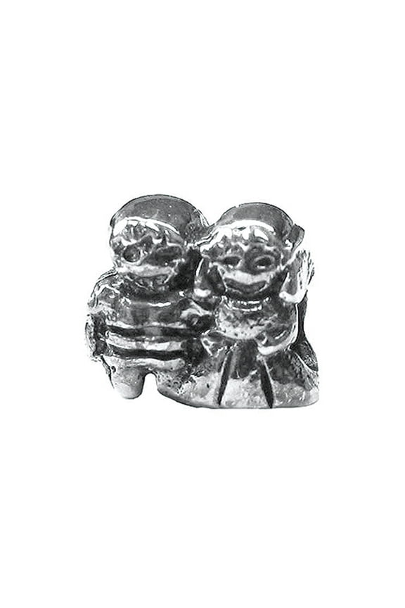 Sterling Silver Boy-Girl Bead / Charm