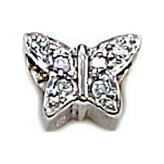 Zable� Sterling Silver C.Z. Butterfly, Pointy Compatible Bead / Charm