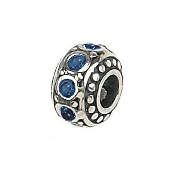 Zable� Sterling Silver Crystal Birth Month September Bead / Charm