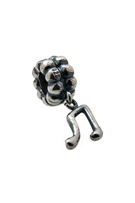 Sterling Silver Dangle Music Note Bead / Charm