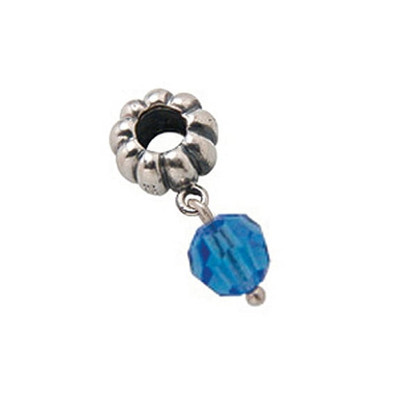 Zable� Sterling Silver December Crystal Dangle Bead / Charm