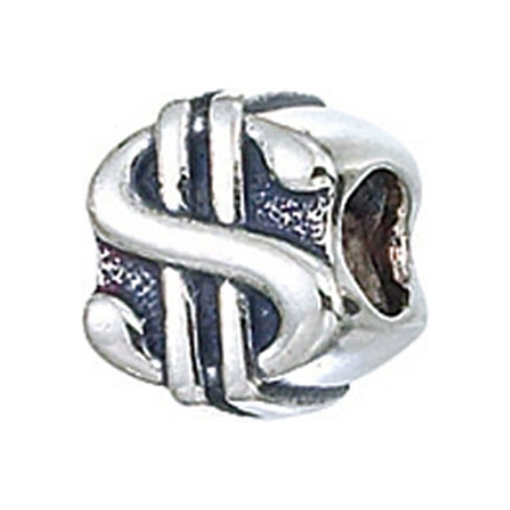 Zable Sterling Silver Dollar Sign Bead / Charm