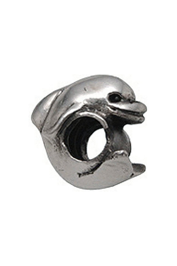 Sterling Silver Dolphin Compatible Bead / Charm