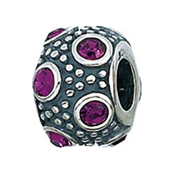 Zable� Sterling Silver February Crystal Ball Bead / Charm