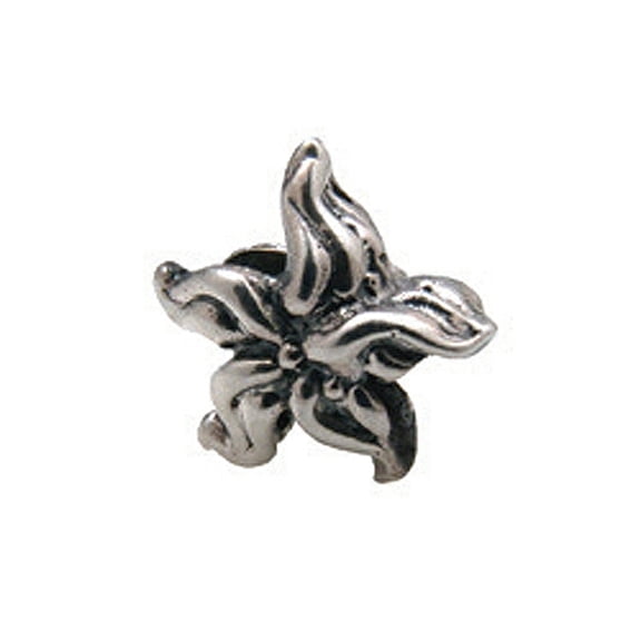Zable Sterling Silver Flower-Wavy Leaves Bead / Charm