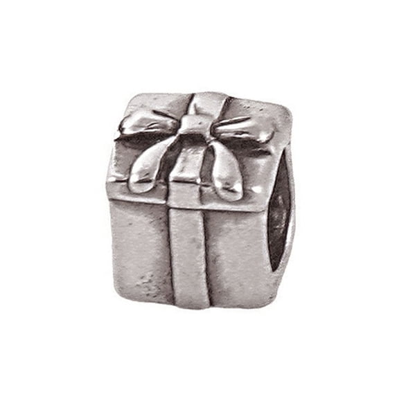 Zable Sterling Silver Gift With Bow Bead / Charm