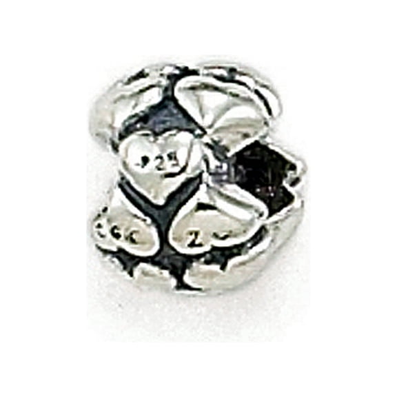 Zable Sterling Silver Heart Nugget Spacer Bead / Charm