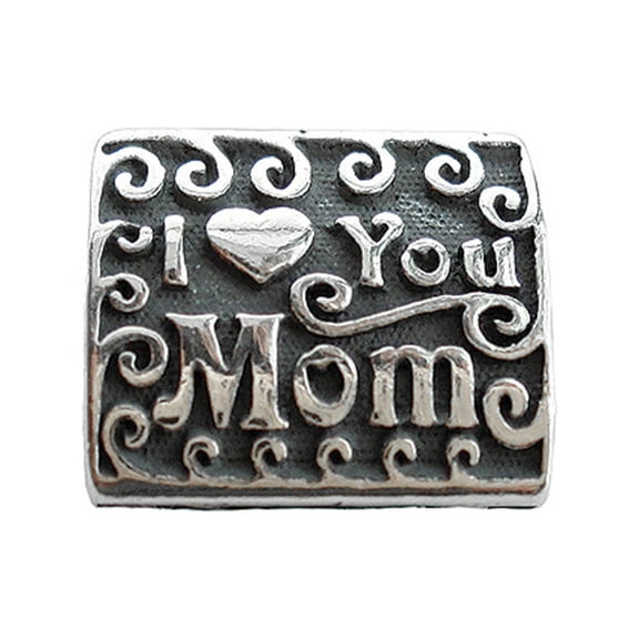 Zable Sterling Silver I Love You Mom Bead / Charm