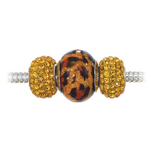 Zable� Sterling Silver Leopard Print Trio Bead Set (Bracelet not included)