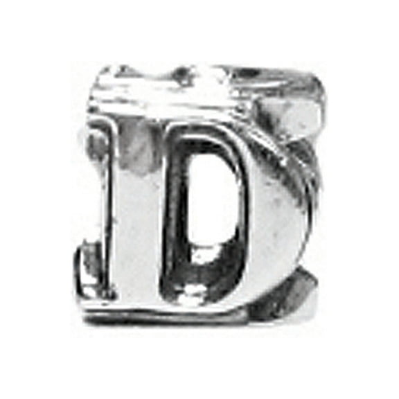 Zable Sterling Silver Open Initial D Compatible Bead / Charm