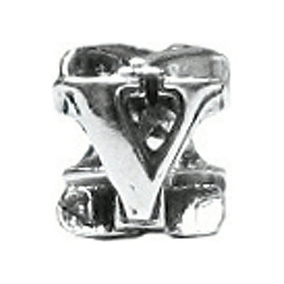 Zable Sterling Silver Open Initial V Bead / Charm