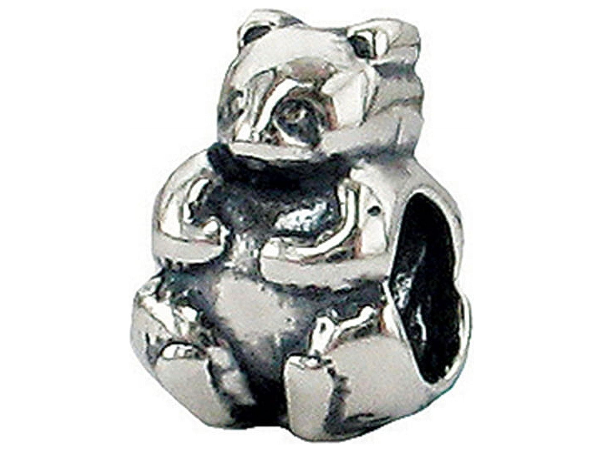 Zable Sterling Silver Panda, TwoSided Bead / Charm Female Adult