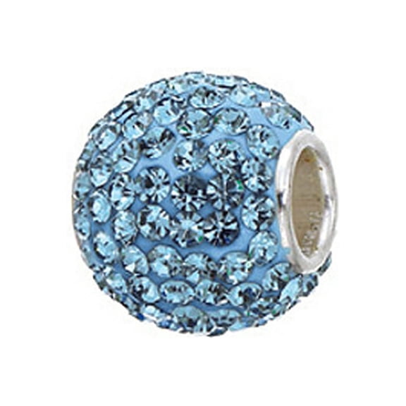 Zable Sterling Silver Pave Crystal Birth Month - December Bead / Charm