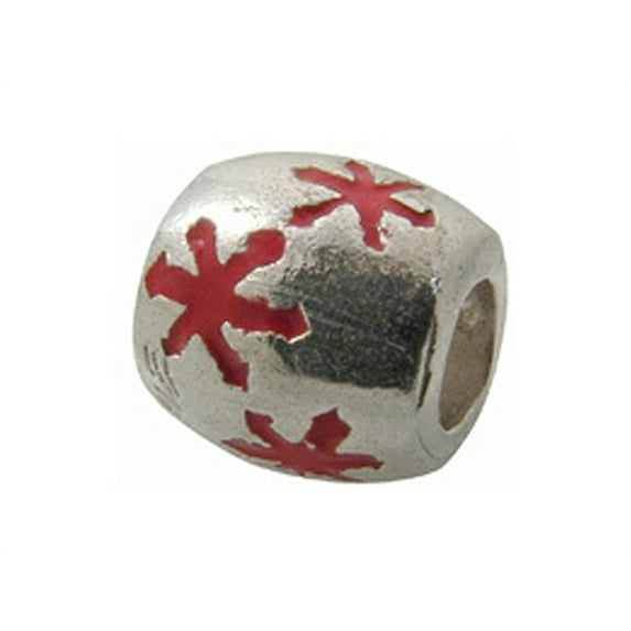Zable� Sterling Silver Red Enamel Stars Bead / Charm