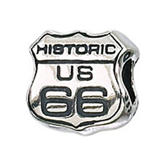 Zable� Sterling Silver Route 66 Sign Bead / Charm