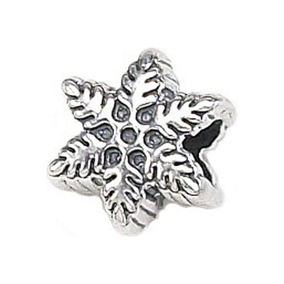 Zable Sterling Silver Snowflake Bead / Charm