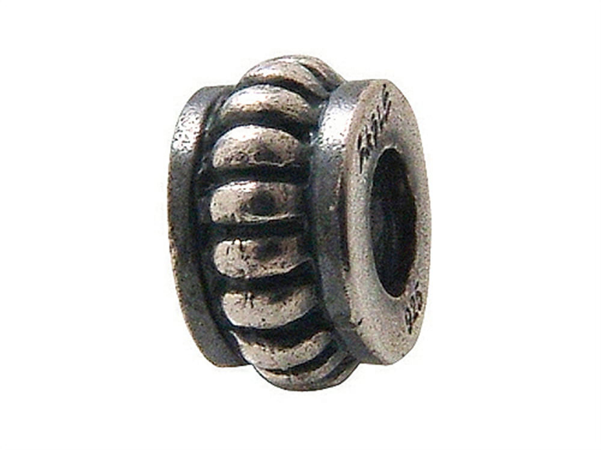 Zable Sterling Silver Thin Puffy Row Spacer Bead / Charm Female Adult