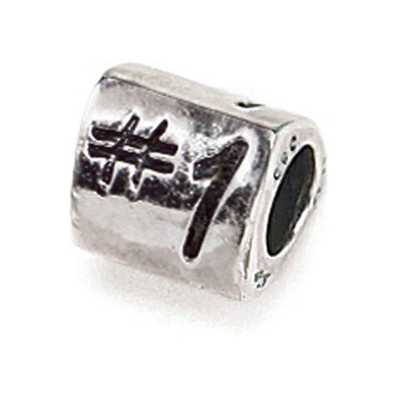 Zable Sterling Silver Triangular #1 inch Bead / Charm