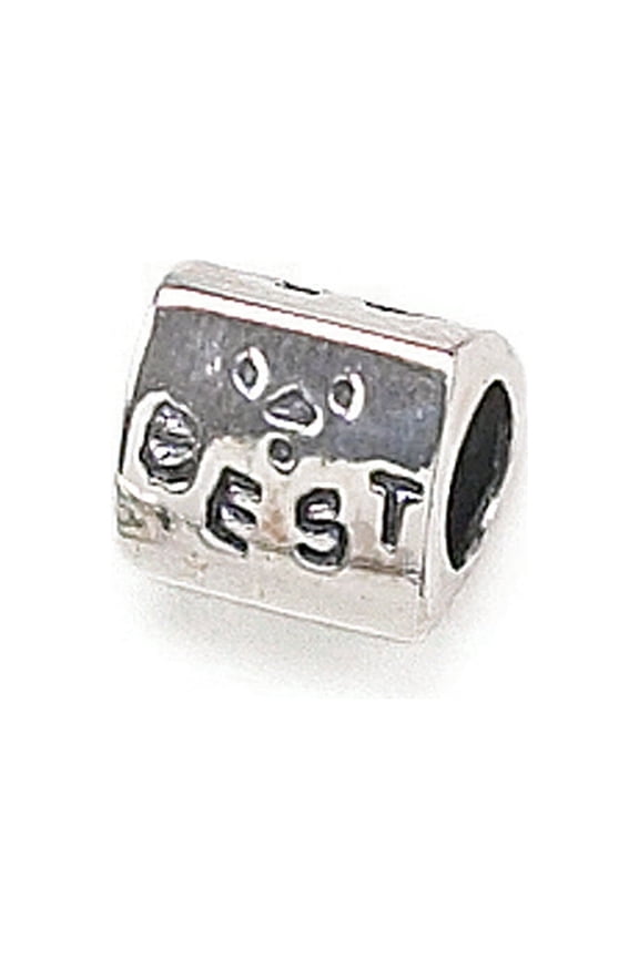 Sterling Silver Triangular Best Bead / Charm