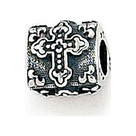 Zable Sterling Silver Triangular Cross Bead / Charm