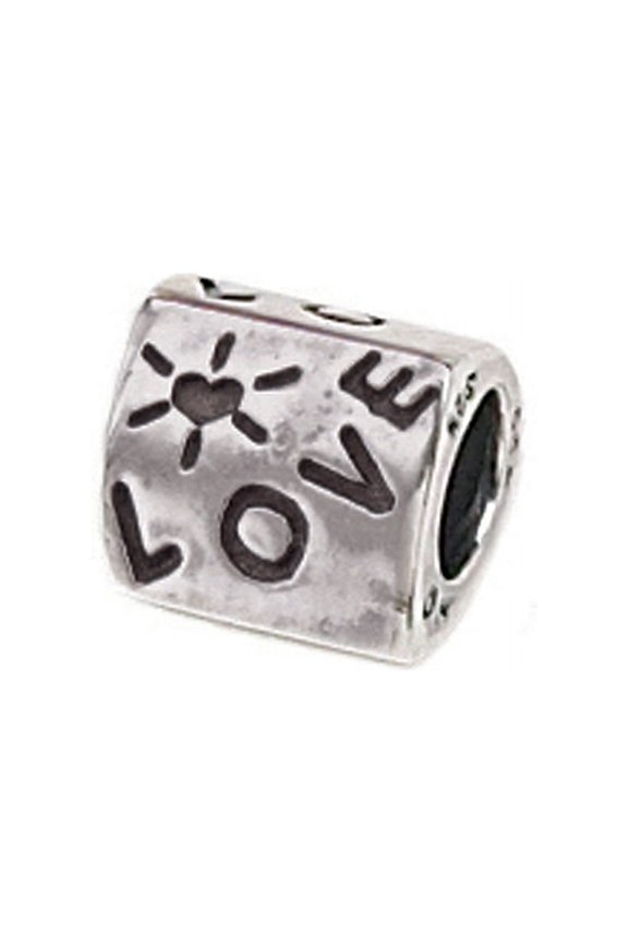Sterling Silver Triangular Love Bead / Charm