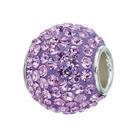 Zable Sterling Silver Violet Crystals Bead / Charm