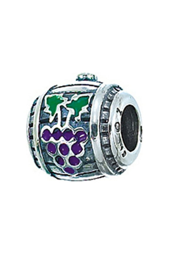 Sterling Silver Wine Barrel Compatible Bead / Charm