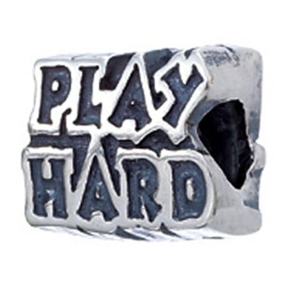Zable Sterling Silver Work Hard/play Hard Bead / Charm