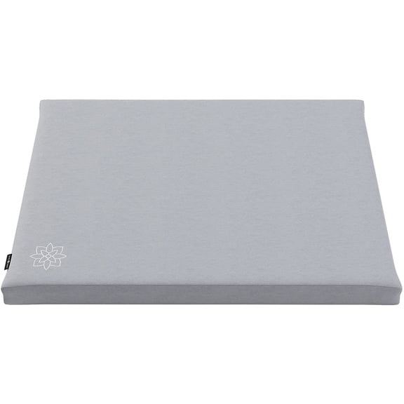 Zabuton Meditation Mat Cotton Filled Rectangular Floor Pillow for Sitting or Kneeling Support Grey