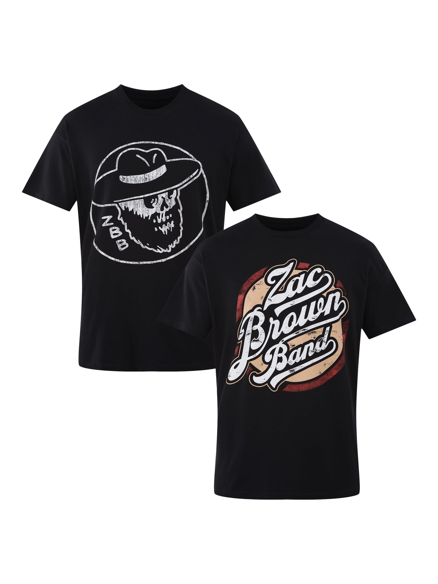 Zac Brown Men's & Big Men's Graphic Tees with Short Sleeves, 2-Pack, Sizes S-3XL