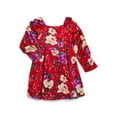 thumbnail image 1 of Zac Kids Girls Floral Print Satin Dress, Sizes 4-18, 1 of 3