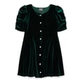thumbnail image 1 of Zac Kids Girls Velour Button-Up Dress, Sizes 4-18, 1 of 3