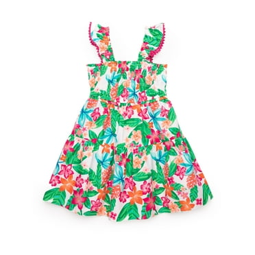 Zac Kids by Zac Posen Girls Cotton Smocked Dress with Flutter Straps, Sizes 4-18