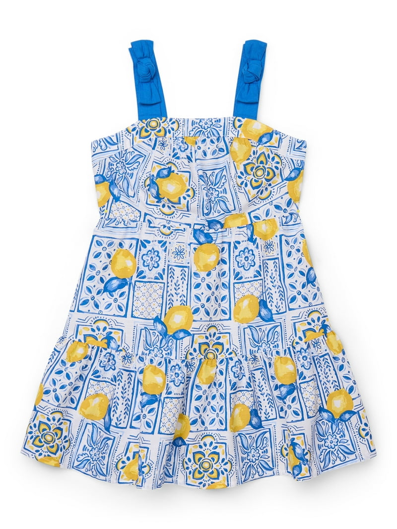 Zac Kids by Zac Posen Girls' Sleeveless Print Dress with Bow