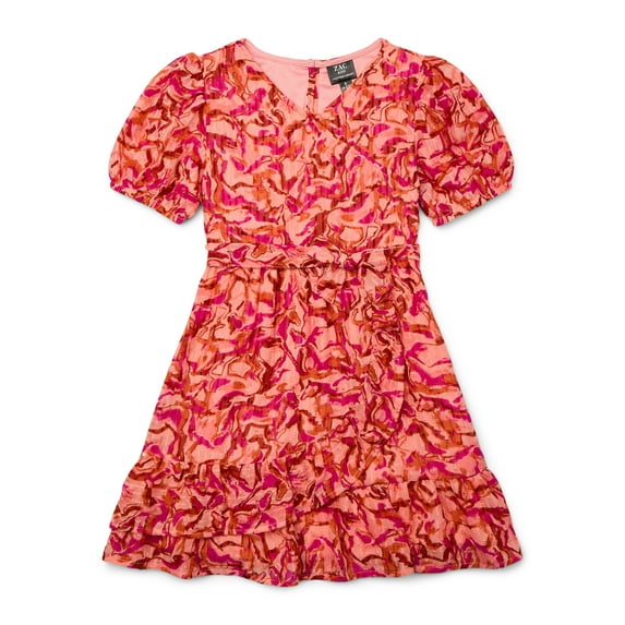 Zac Kids by Zac Posen Girls Short Sleeve Wrap Dress, Size 4-18