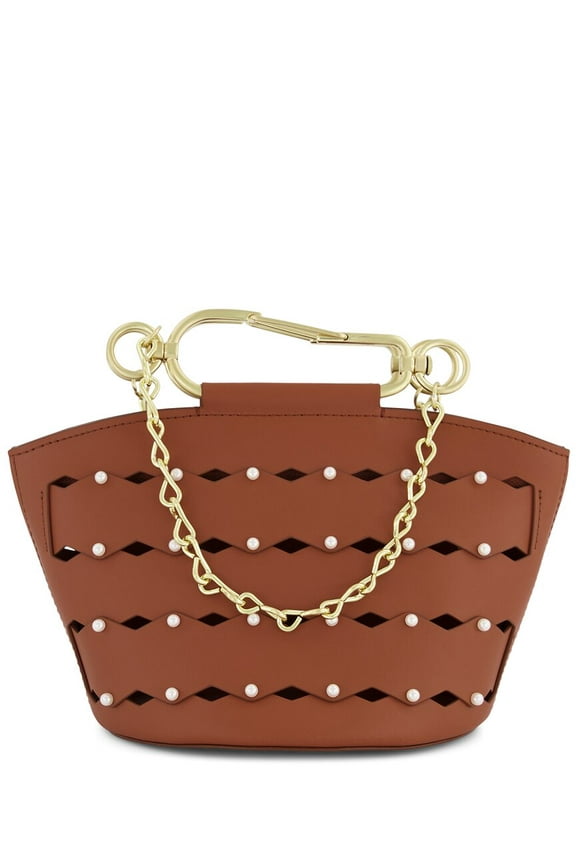 Belay Mini Zipped Leather Bucket Bag, Brown