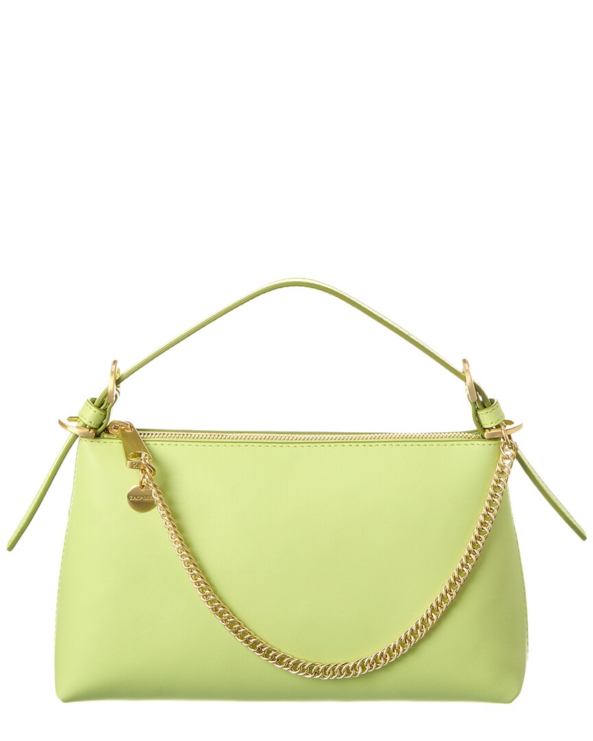 Zac Posen Posen Zip Top Leather Crossbody, Green