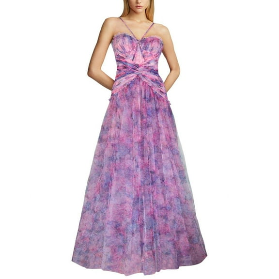 Zac Posen womens  Halter Strap Tulle Gown, 8