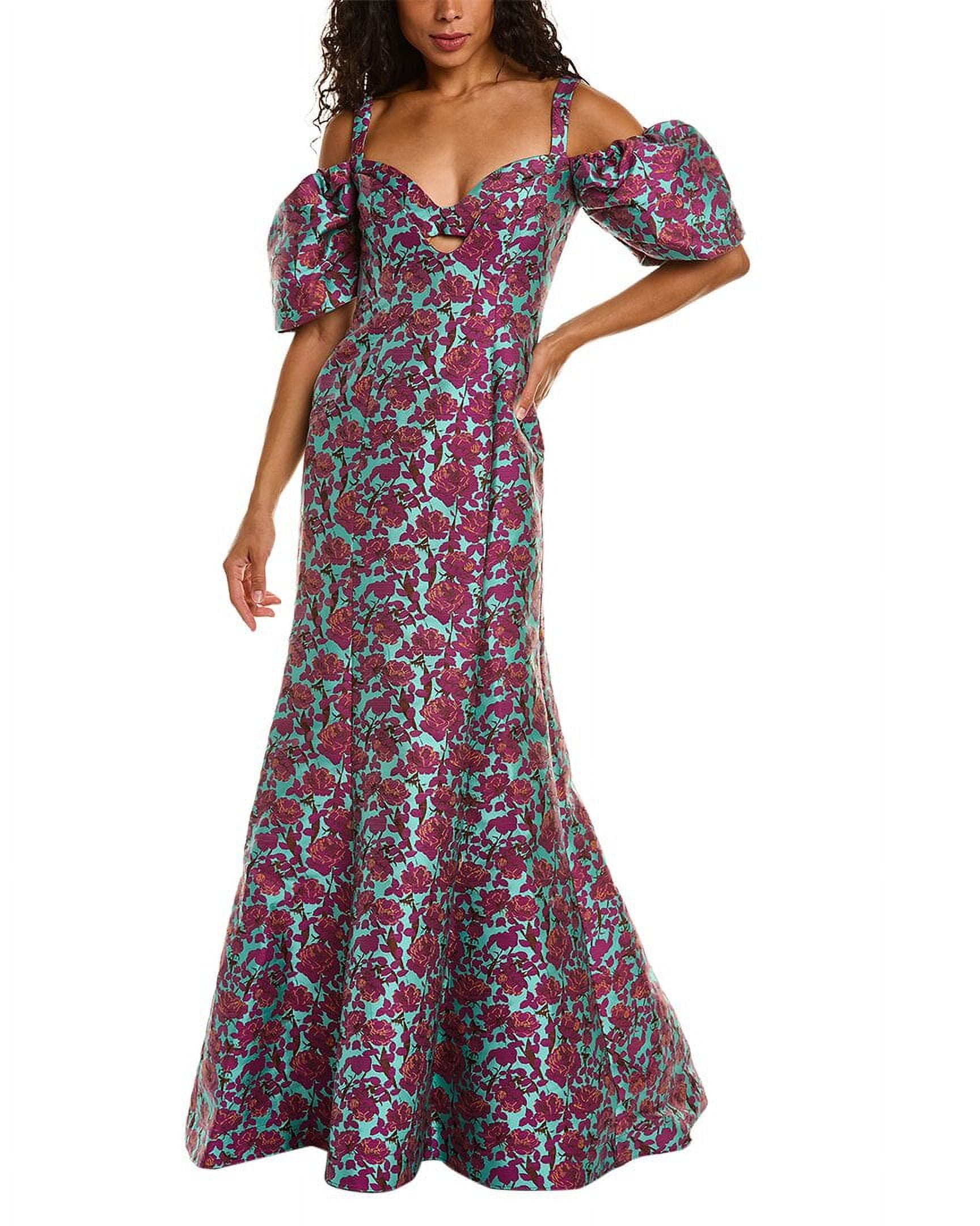 slim fit dress slacks Z Spoke Zac Posen Women's Floral Fit & Flare Sleeveless Dress Multicolor Size 4 main image 0