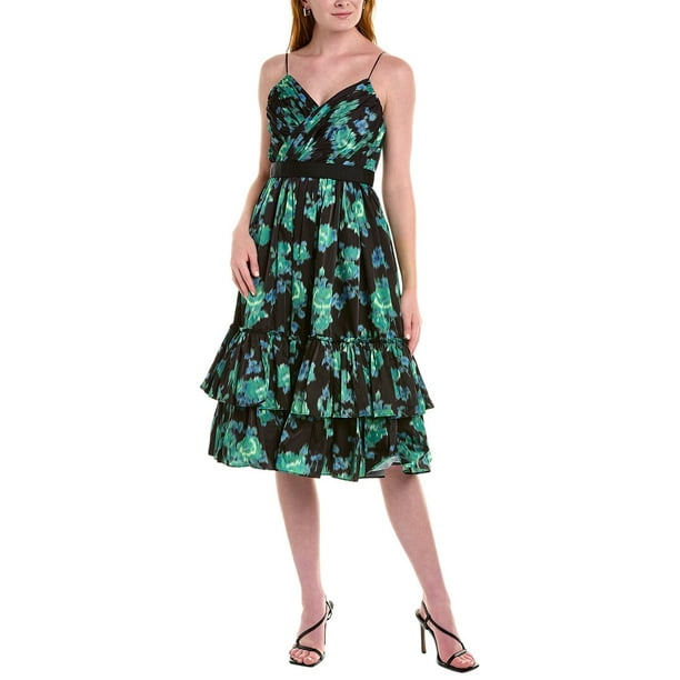 zac posen green dress Taffeta Cocktail Dress, / 2 DEC25WK1